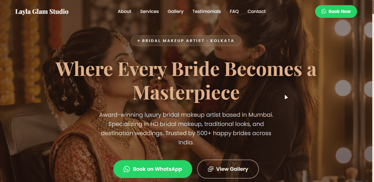 Makeup Artist Website